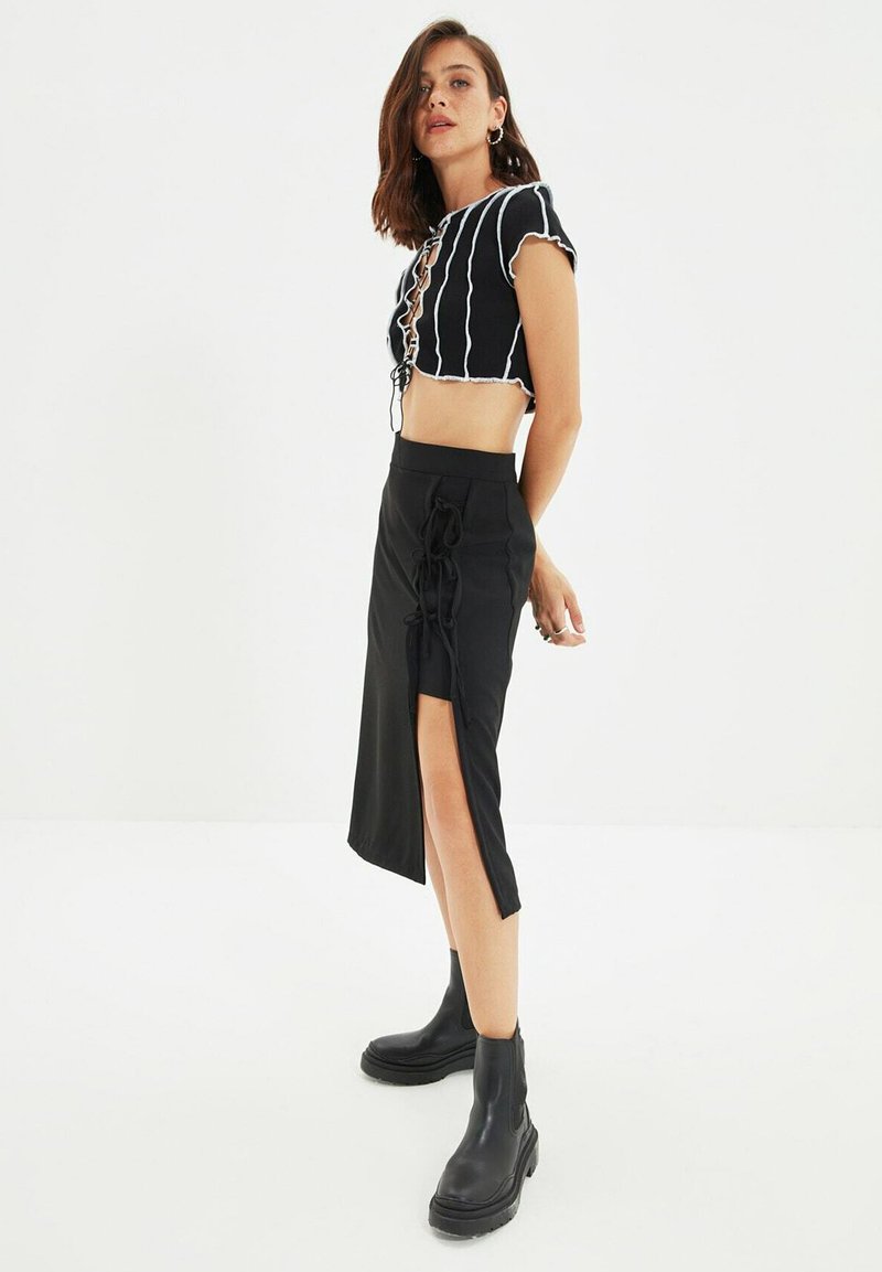 Damen Jeansröcke | Trendyol A-Linien-Rock black/schwarz - HY73647 Damen Jeansröcke | Trendyol A-Linien-Rock black/schwarz - HY73647