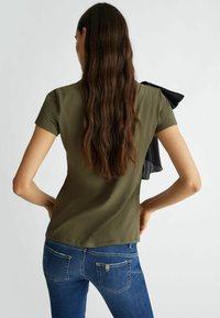 LIU JO WITH RUCHING - T-shirt con stampa - olive