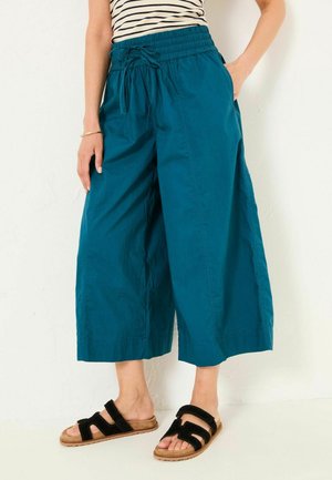 WIDE CROP - Stoffhose - teal blue