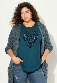 Ulla Popken T-shirt à manches longues - dark teal