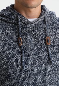 Pier One Stickad tröja - mottled dark blue