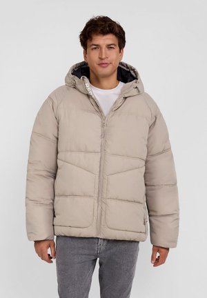RESPECT QUILTED WITH ZIPPED POCKETS - Chaqueta de invierno - light grey