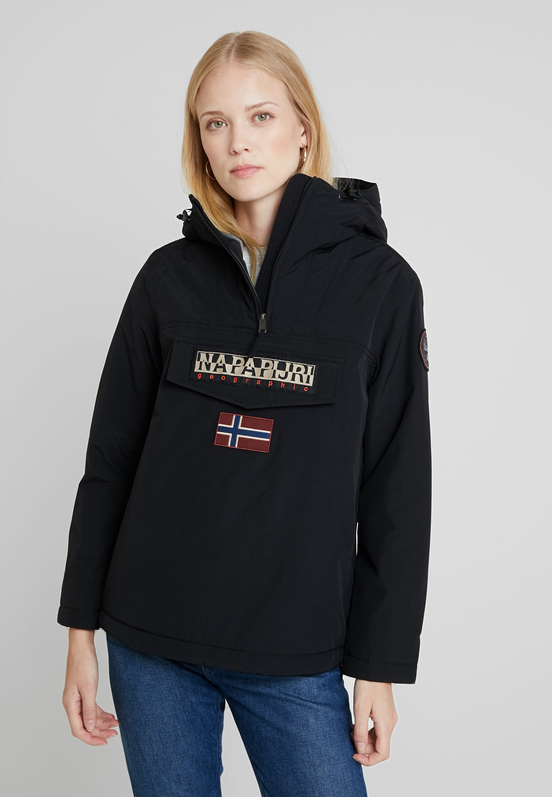 Napapijri RAINFOREST Windbreaker blackschwarz Napapijri RAINFOREST Windbreaker blackschwarz