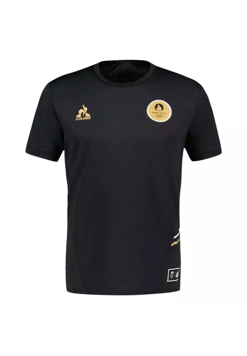 Le Coq Sportif T-shirt print zwart