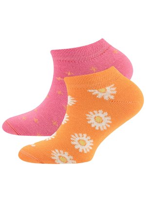 2 PACK BLUMEN PUNKTE - Socks - h himbeere dkl pfirsich