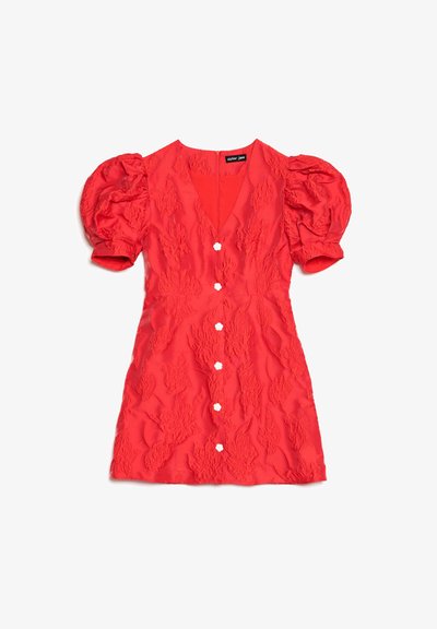 TANSY JACQUARD DRESS - Robe de jour - red