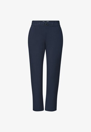 Street One, SLIM-LEG PANTS WITH BUCKLE DETAIL - Trousers - darkest blue