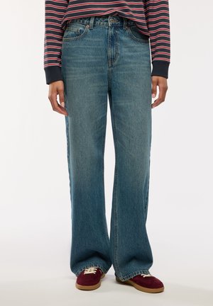 Terranova, PANTALONE JEANS LUNGO TINTA UNITA - Jeans a sigaretta - blu denim medio