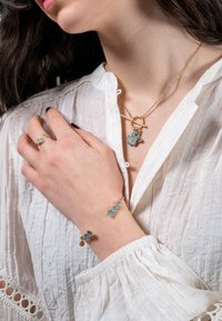 FABLE ENGLAND - FORGET-ME-NOT - Bracelet - blue gold-coloured Thumbnail Image 1