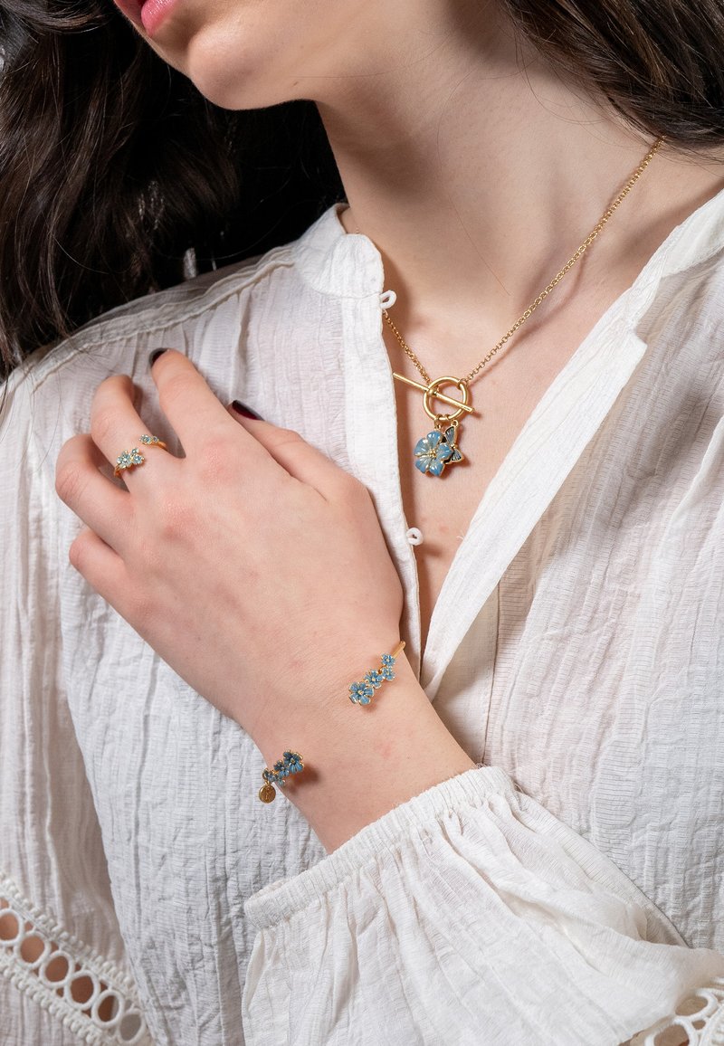 FABLE ENGLAND - FORGET-ME-NOT - Bracelet - blue gold-coloured, Enlarge
