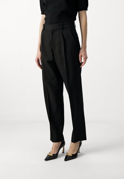 Victoria Beckham HIGH WAISTED TROUSER - Auduma bikses - black
