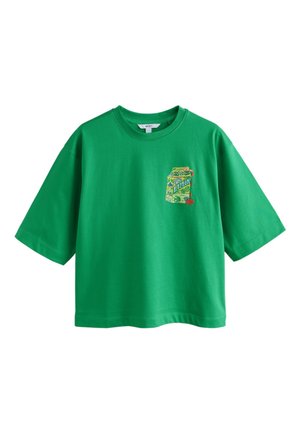 Next, REGULAR FIT - GRAPHIC SHORT SLEEVE CREW NECK  - T-shirt con stampa - green