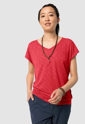 TRAVEL T W - Basic T-shirt - tulip red