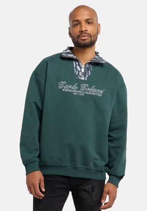 MATCH POINT HALFZIP - Sweatshirt - bottle green