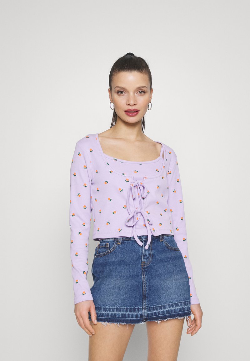 ONLY Petite ONLFENJA SET - Μπλούζα - purple rose small flower