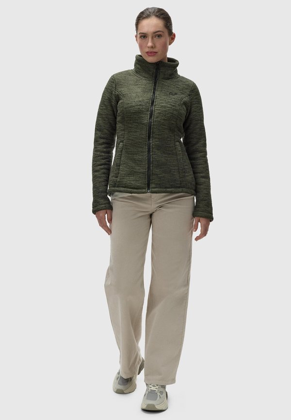 LIRAM MELANGE - Strickjacke - dark olive