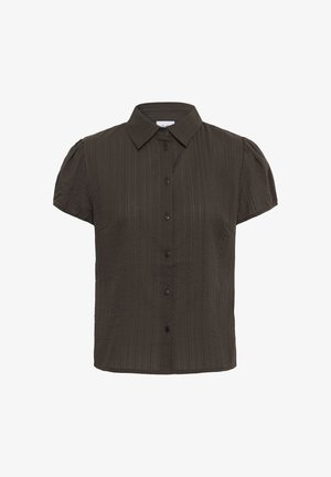 Saint Tropez, SABBEESZ SS SHIRT - Gombos blúz - chocolate brown