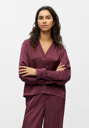 Hemdbluse - mauve wine