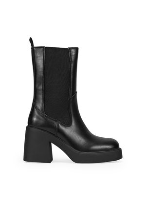 Stivali con plateau - black