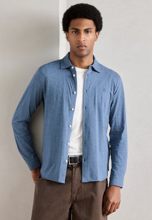 SHIRT LONG SLEEVE  COLLAR MELANGE - Πουκάμισο - storm