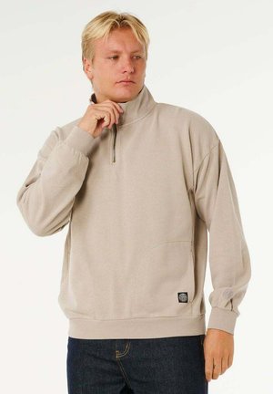 SURF QTR ZIP CREW - Sweatshirt - stone