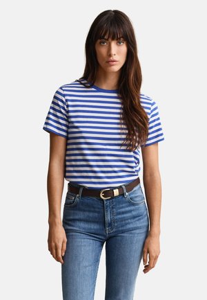 GANT STRIPED SHIELD - Μπλουζάκι με στάμπα - royal blue