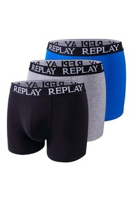 Replay 6ER PACK LOGO EINFARBIG - Boxer brief - schwarz schwarz grau blau
