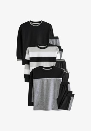 Next, 3 PACK - REGULAR FIT SET - Nattøj sæt - mottled black