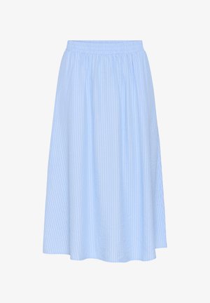Kaffe, KAFLOOR SKIRT - Jupe trapèze - light blue white stripe