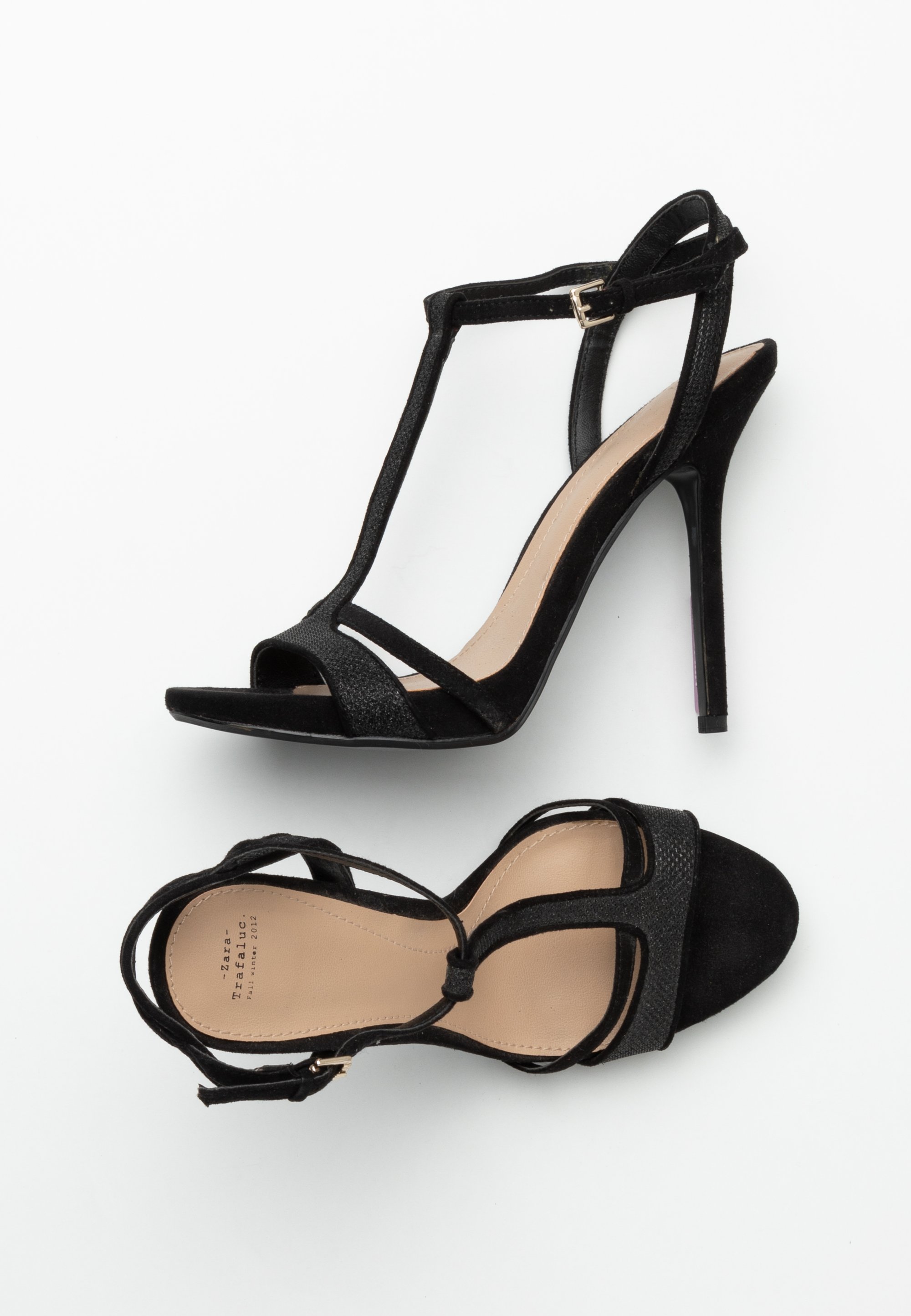 Zara Sandales à talons hauts black/noir (Seconde main) ZALANDO