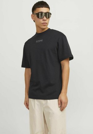 Jack & Jones GEDRUCKT RUNDHALS - T-shirt print - black
