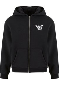 LET‘S GET LOST HOODY - Majica s kapuljačom i patentnim zatvaračem - black
