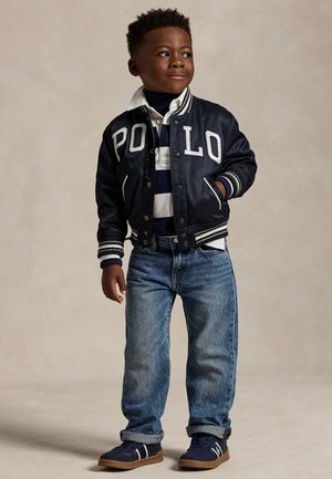 Polo Ralph Lauren THE ICONIC RUGBY SHIRT 7-14Y - Μπλούζα με μακριά μανίκια - white/cruise navy