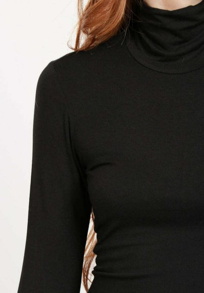 Dondup COLLO ALTO - Maglietta a manica lunga - black