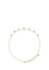 Goldkette mit kleinen, sonnnenförmigen Akzenten, einem zarten Design und einem sicheren Verschluss mit einer verstellbaren Kette.