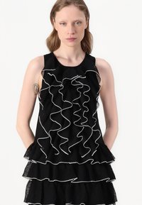 Elisabetta Franchi WOMANS DRESS - Obleka/pulover - nero/burro