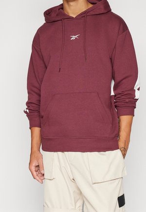 Sweat à capuche - mottled dark red