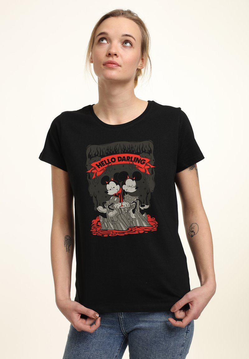 Disney MICKEY & FRIENDS MICKEY HELLO DARLING - T-shirts print - black