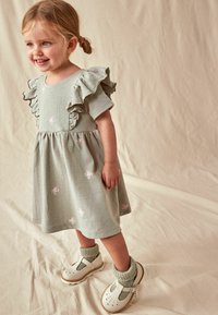 Next SHORT SLEEVE FRILL  REGULAR FIT - Vardagsklänning - green