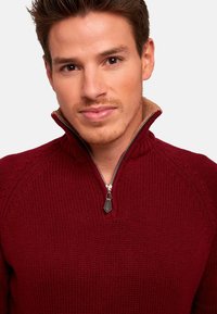 Mahogany OLIVIER - Strickpullover - bordeaux camel