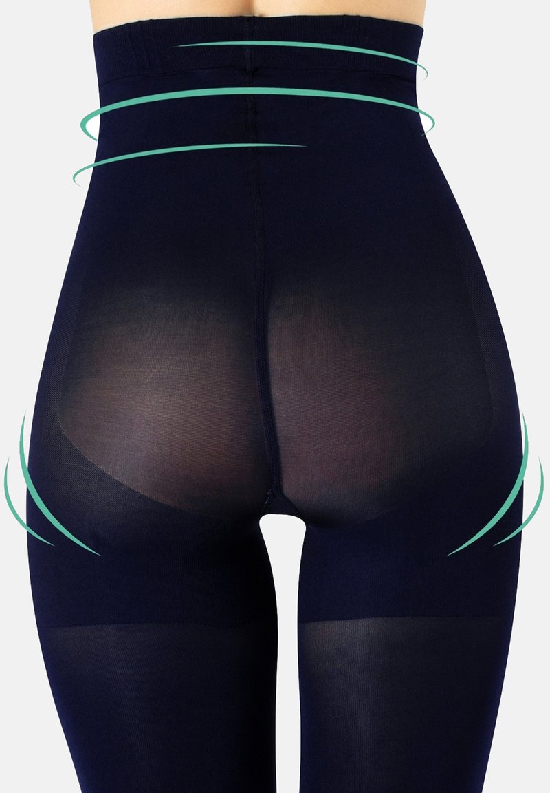 Calzitaly HIGH WAIST SHAPING 80 DEN Collant blue/blu