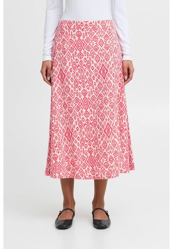 IHLINNO - A-line skirt - geranium diamond ikat