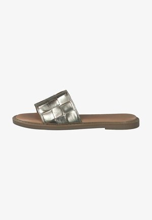 Pantolette flach - platinum