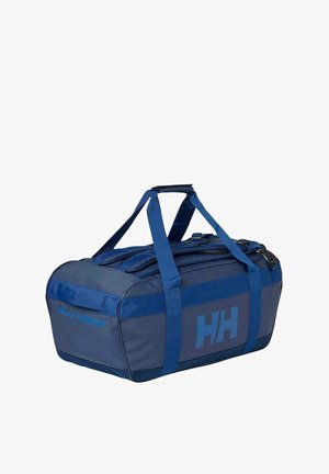 Bolso de lona navy con dos asas y correa para el hombro, que presenta un gran logo de HH y un tejido duradero con acentos texturizados.
