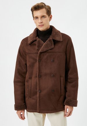 Chaqueta de cuero sintético - brown