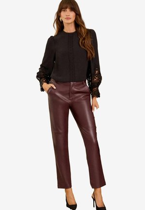 CUFF CREW NECK - Blūze - black