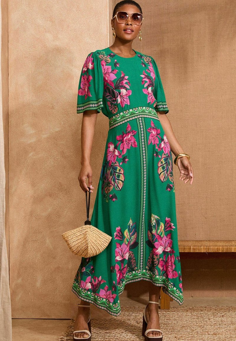 Robe Midi Fluide vert Taille 42 en ligne sur