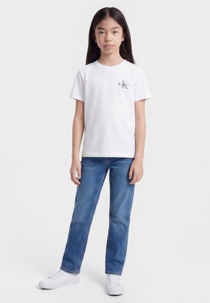 Calvin Klein Jeans CHEST MONOLOGO UNISEX - Tričko s potlačou - bright white