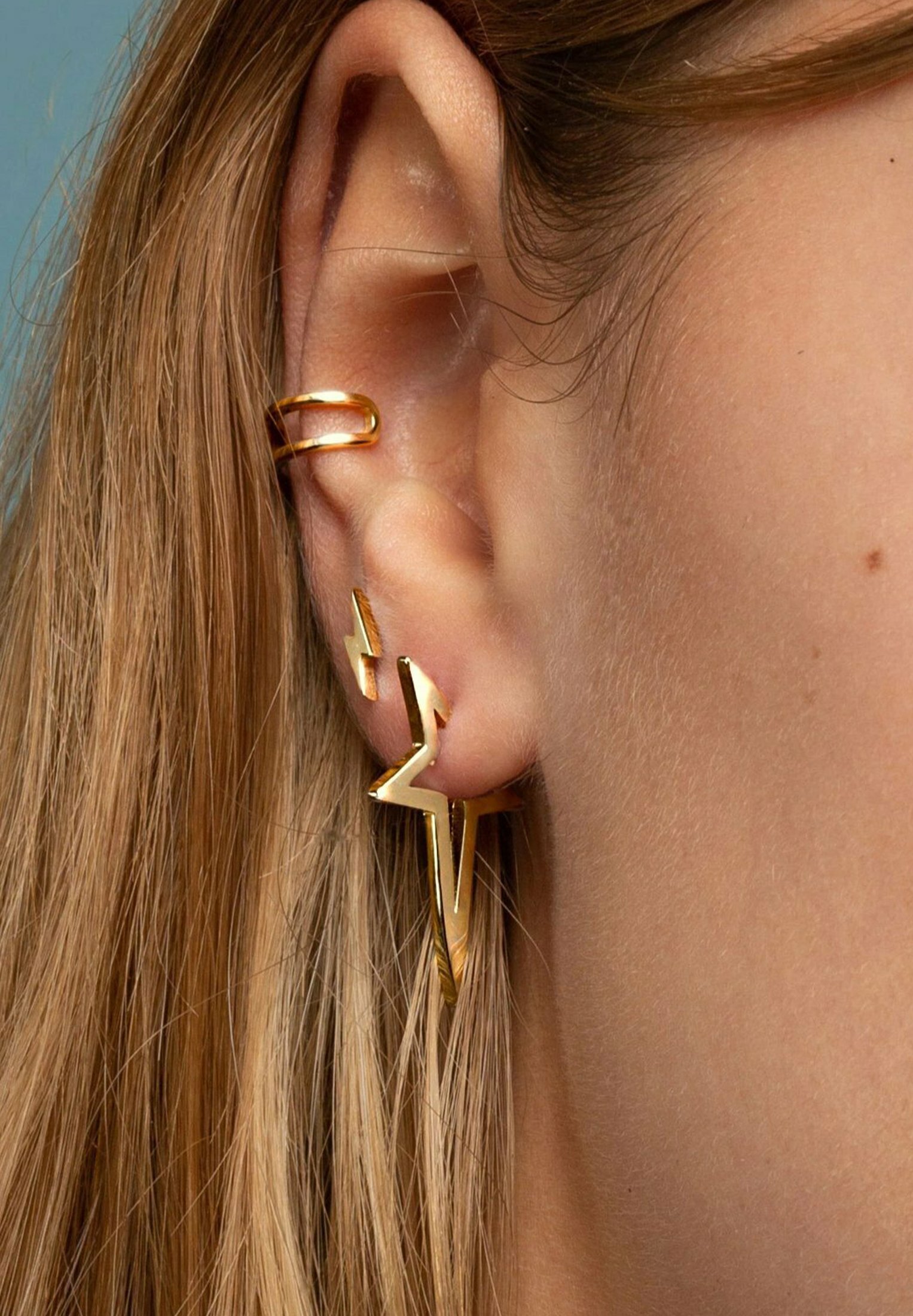 Singularu STAR PUNK - Pendientes oro/dorado -