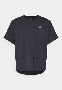 New Balance DRAPEY OVERSIZED - Potiskana majica - black